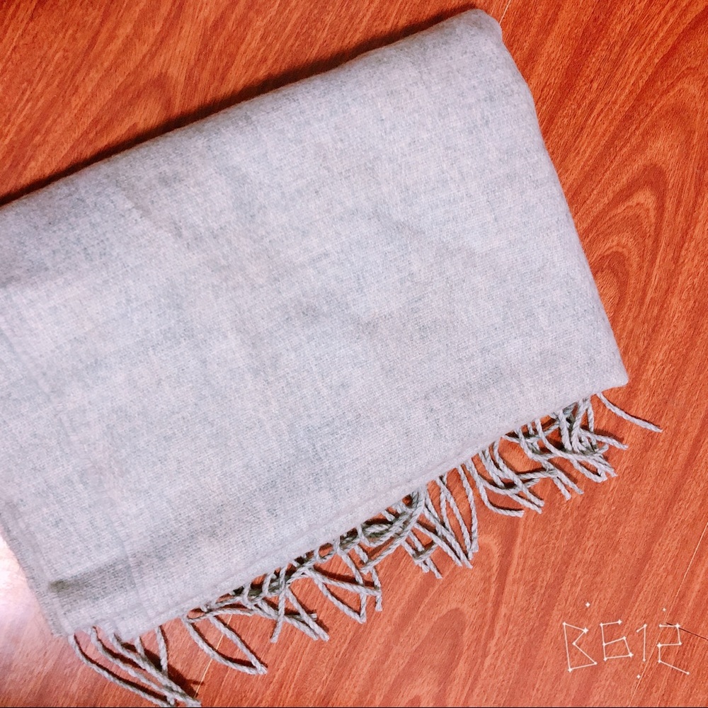 Extra Long New Korean 100%Wool Light grey scarf